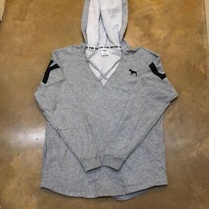 VS PINK slouchy distressed hoodie